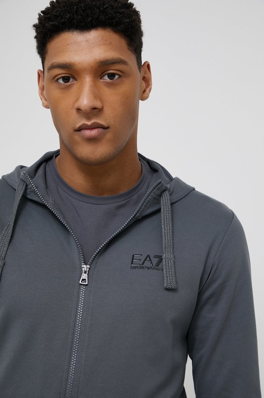 Bavlnená tepláková súprava EA7 Emporio Armani 8NPV80.PJ05Z sivá