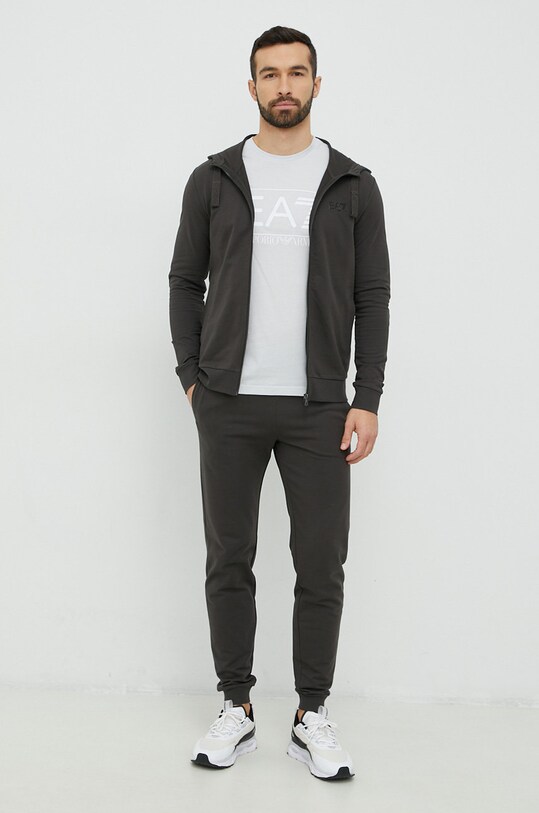 Бавовняний спортивний костюм EA7 Emporio Armani бавовна зелений 8NPV80.PJ05Z