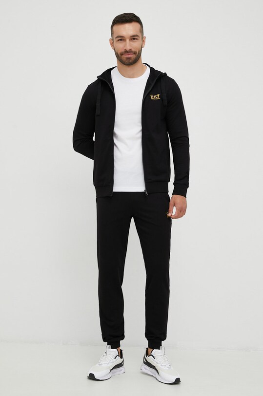 EA7 Emporio Armani tuta in lana maglia nero 8NPV80.PJ05Z