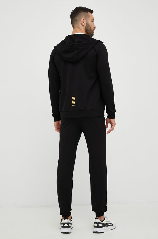 Бавовняний спортивний костюм EA7 Emporio Armani чорний 8NPV80.PJ05Z