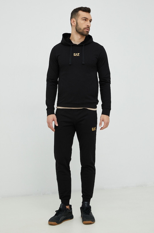 EA7 Emporio Armani dres bawełniany bawełna czarny 8NPV81.PJ05Z