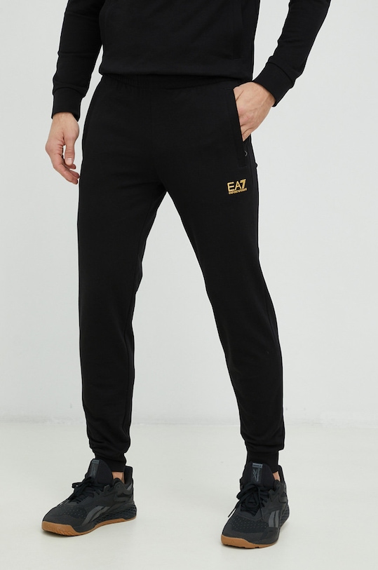 EA7 Emporio Armani dres bawełniany czarny 8NPV81.PJ05Z