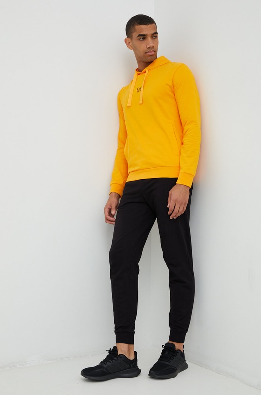 EA7 Emporio Armani dres bawełniany nadruk żółty 8NPV81.PJ05Z