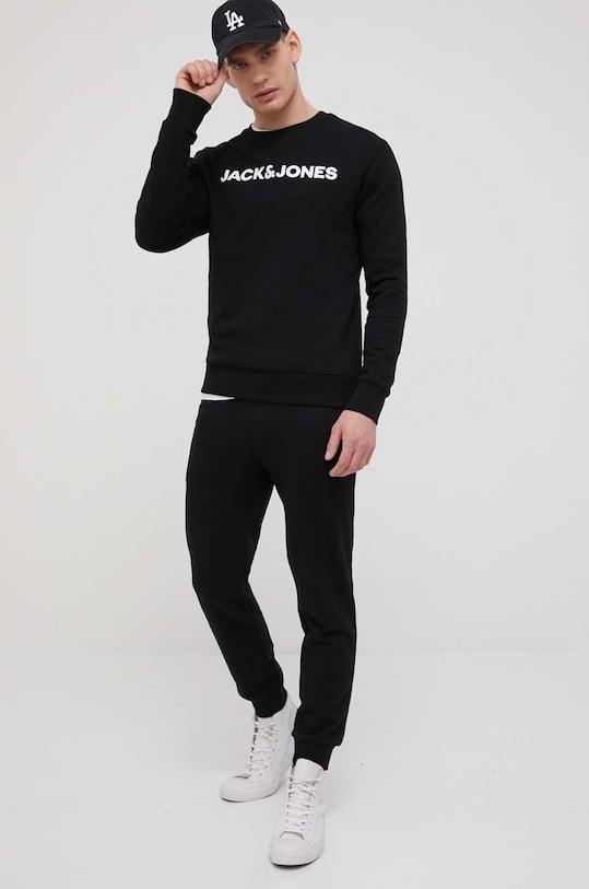 Jack & Jones trening din bumbac bumbac negru 12182478.Black