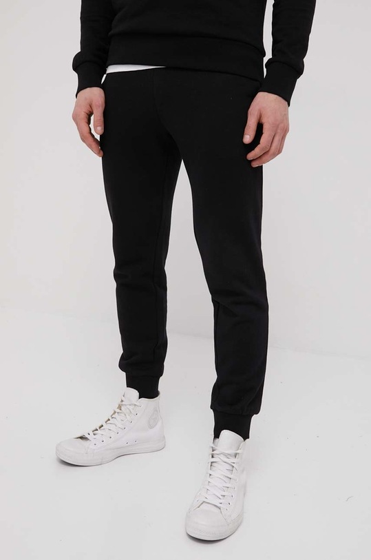Jack & Jones trening din bumbac 12182478.Black negru
