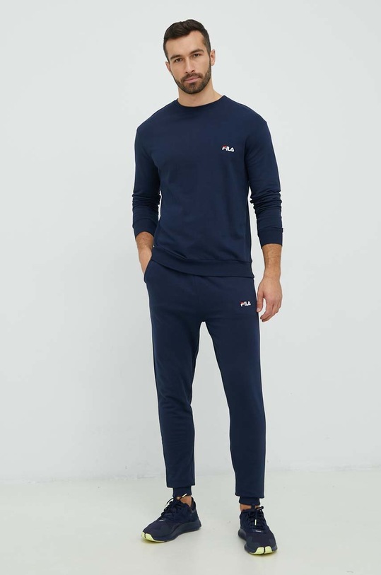 Fila dres lounge bawełniany bawełna granatowy FPW1104