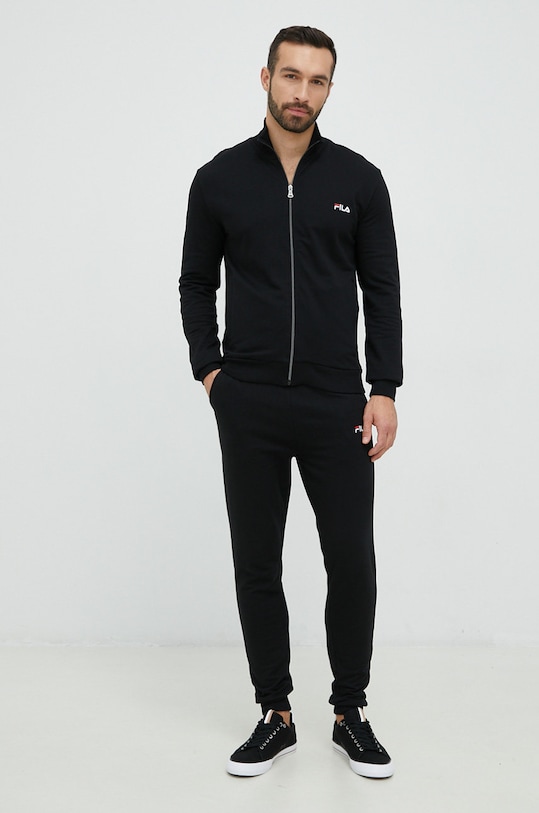Fila dres lounge bawełniany bawełna czarny FPW1105