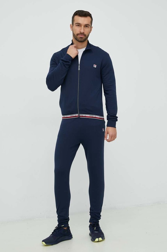 Fila dres lounge bawełniany wzorzyste granatowy FPW1107