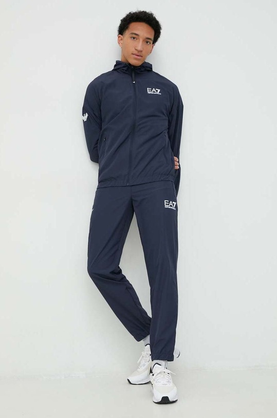 Спортивный костюм EA7 Emporio Armani ткань тёмно-синий 8NPV08.PN4HZ