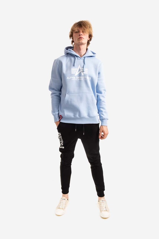 Alpha Industries spodnie dresowe Basic Jogger AI Foil Print 116368FP.530 czarny AA00