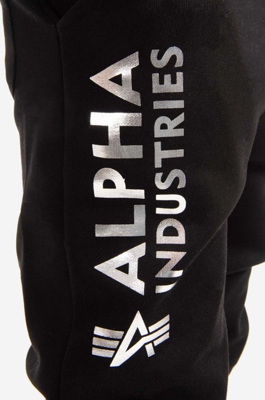 Alpha Industries spodnie dresowe Basic Jogger AI Foil Print czarny 116368FP.530