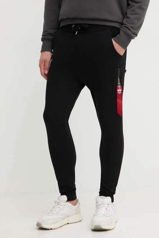 Спортивные штаны Alpha Industries NASA Cargo Sweat Jogger трикотаж чёрный 118369.03