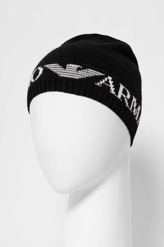 Шапка и шарф с примесью шерсти Emporio Armani чёрный 628055.CC983.NOS
