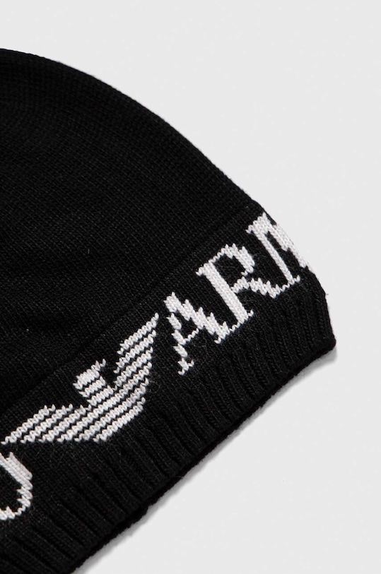 Emporio Armani sapka és sál gyapjú keverékből 628055.CC983.NOS fekete