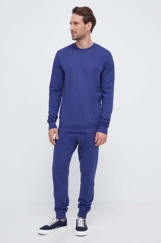Хлопковый спортивный костюм Fila хлопок голубой FPW1141