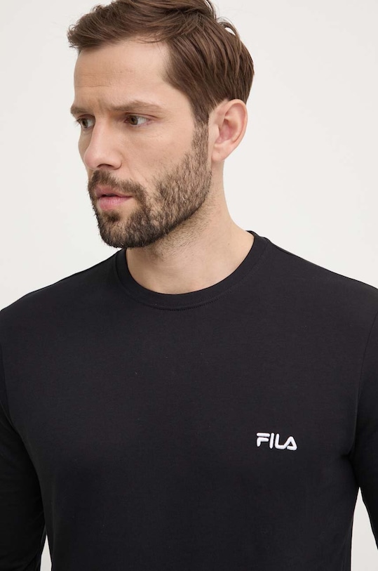 Bavlněná tepláková souprava Fila FPS1173 černá