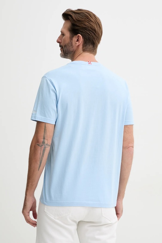 Odzież MC2 Saint Barth t-shirt bawełniany DOV0009 niebieski