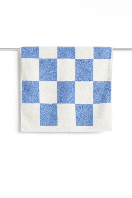 HAY dywanik łazienkowy bawełniany Check 50 x 90 cm niebieski AE739.E153.AB72