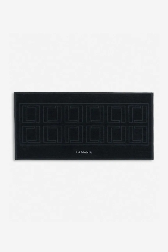 La Mania dywanik łazienkowy bawełniany Mono Mania 50 x 100 cm czarny 5905549421970