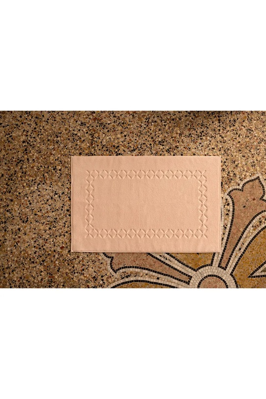 Yves Delorme dywanik łazienkowy bawełniany NATURE Petale 55 x 90 cm 1069083 różowy AA00