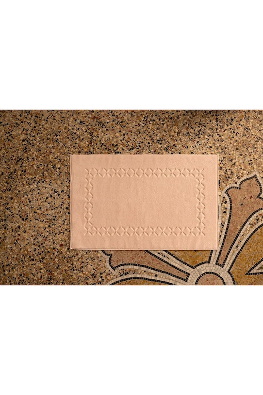 Yves Delorme dywanik łazienkowy bawełniany NATURE Petale 55 x 90 cm 1069083 różowy AA00