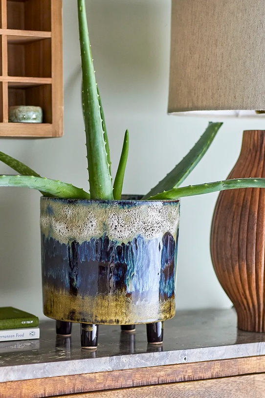 Гостиная и спальня Подставка под цветочный горшок Bloomingville Imoa 82061463 голубой