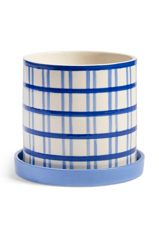 &k amsterdam vaso da fiori clash grid blu 2899.07