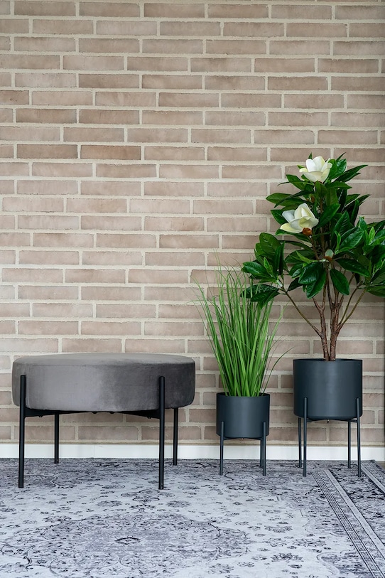 House Nordic un set de capace pentru ghivece cu rame Pavia 2-pack gri 9001175