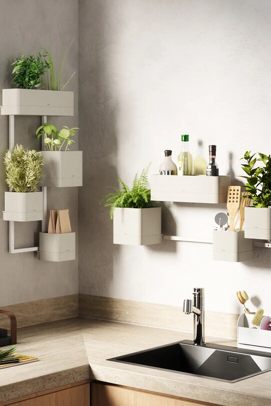 Umbra suport de perete pentru plante Cubiko 1018767.1313 bej