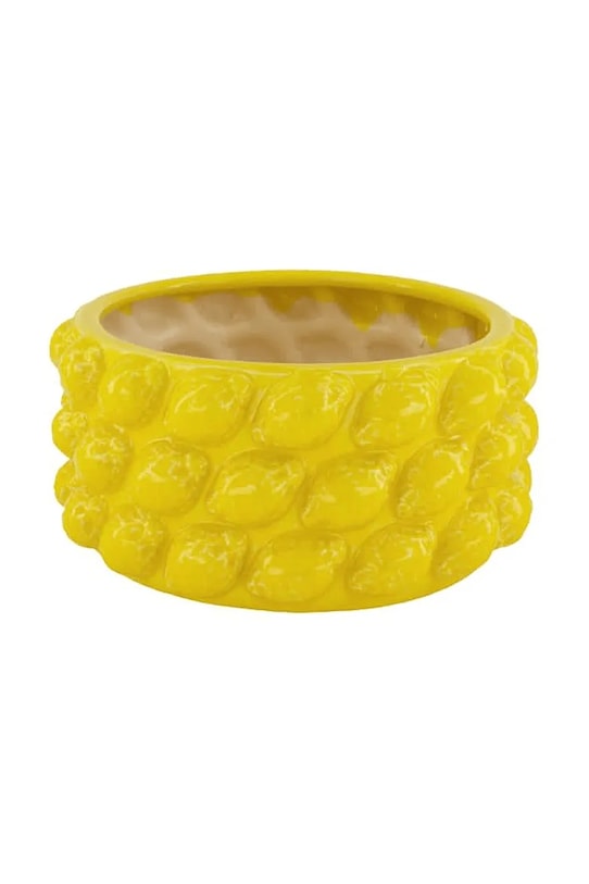 Květináč 26 x 26 x 12,5 cm žlutá 56557.083