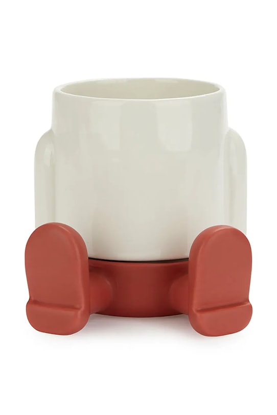 Balvi doniczka z podstawką Mr.Sitty 11 x 8,5 x 8,5 cm czerwony 27835