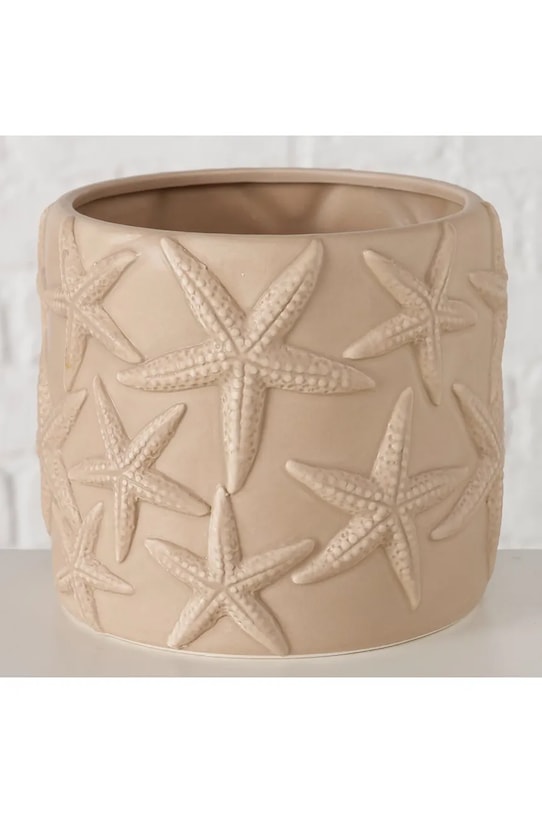 Salon i sypialnia Boltze osłonka na doniczkę Shana 14 x 16 cm 2075686 beżowy