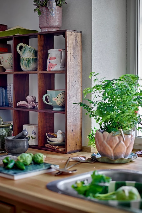 Bloomingville vaso con sottovaso Jaylee 18,5 x 13,5 cm rosa 82072809