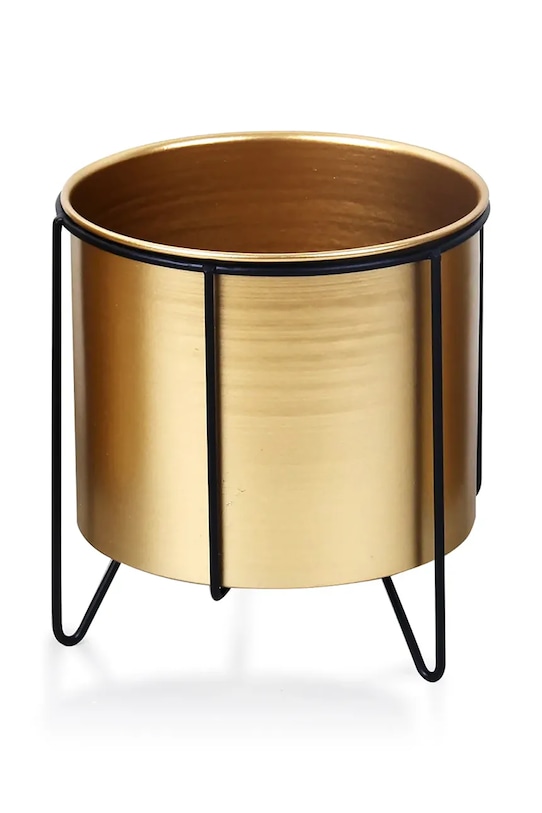 Osłonka na doniczkę ze stelażem 18 x 20 cm żółty HTOP8555.PROM