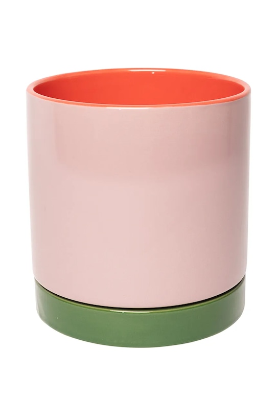 Au Maison osłonka na doniczkę z podstawką z ceramiki 15,5 x 15 cm multicolor AU810.987.03