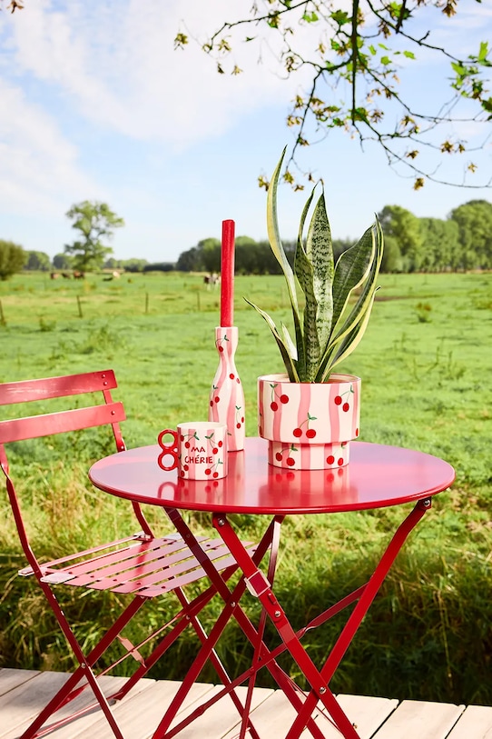 Salon i sypialnia Qué Rico osłonka na doniczkę z dolomitu 17,5 x 17,5 x 14,3 cm 148.01568 multicolor