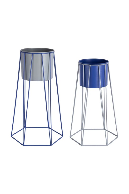 Zestaw osłonek na doniczki ze stelażem z żelaza multicolor PT4386BL