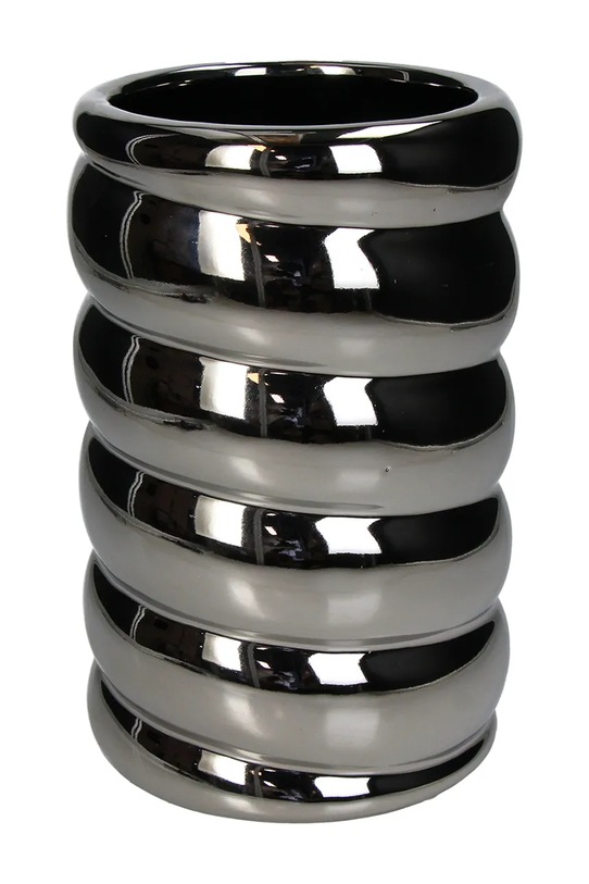 Osłonka na doniczkę dekoracyjna z kamionki 13 x 20 cm szary KAL.4501