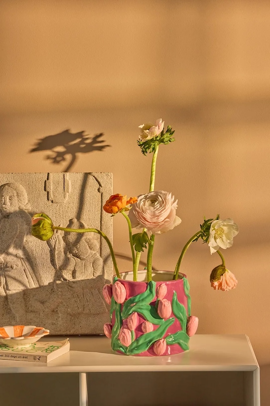 Rice osłonka na doniczkę z dolomitu 19,5 x 15 cm FLPOT.TUL multicolor AA00