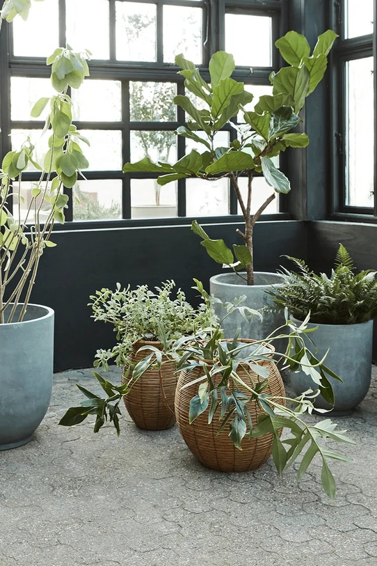 House Doctor Set de măști pentru ghivece din material textil 205722405 maro AA00