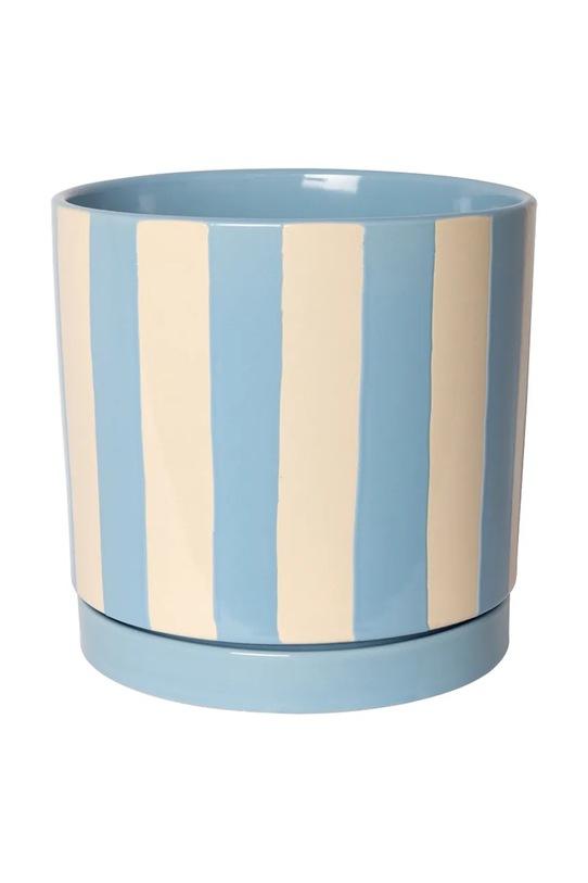 Au Maison doniczka z podstawką z ceramiki 18 x 18 cm niebieski AU810.986.07