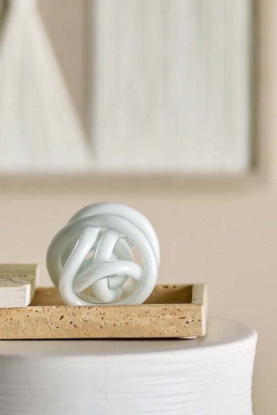 Living și dormitor Bloomingville figurina decorativa Knot 82061267 alb