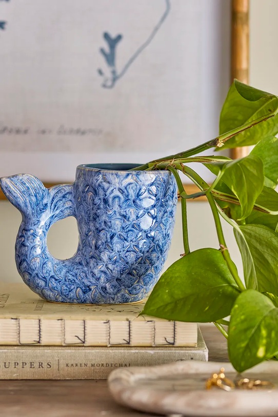 Salon i sypialnia Bloomingville wazon dekoracyjny Ariella 82061392 niebieski