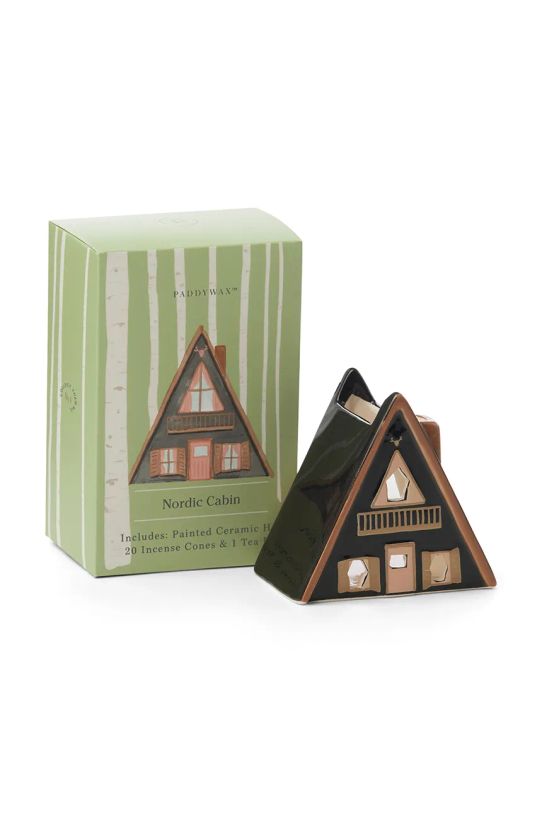 Paddywax domek ceramiczny na kadzidełka Nordic Cabin multicolor IN0022EU