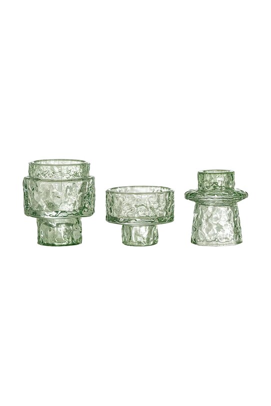 Dekorativní svícen Bloomingville Delphia 3-pack 82061711 zelená AA00