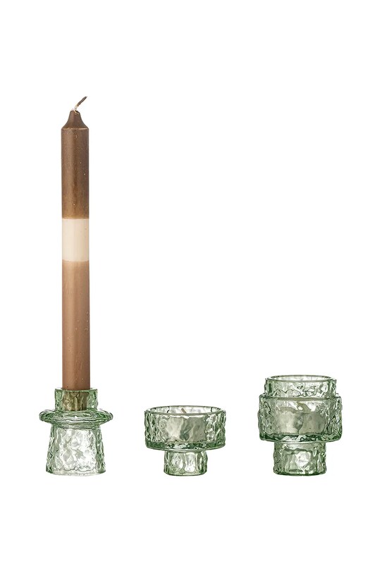 Dekorativní svícen Bloomingville Delphia 3-pack zelená 82061711