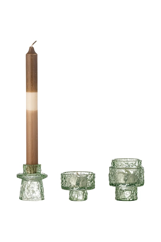 Bloomingville świecznik dekoracyjny Delphia 3-pack zielony 82061711