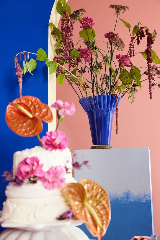 Dekoratívna váza Byon Lori L 5280606013 modrá AA00