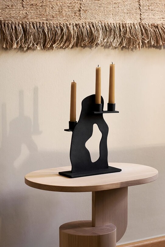 Декоративный подсвечник ferm LIVING Erode 1104266424 чёрный AA00