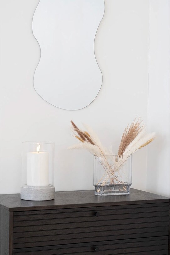 House Nordic sfeșnic decorativ Hurricane 6407531 bej AA00